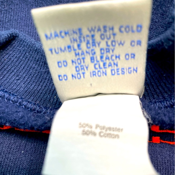 Vintage 80s Chicago Bears Football Blue Sweatshirt X Large CRABLE SPORTSWEAR USA - Picture 6 of 7